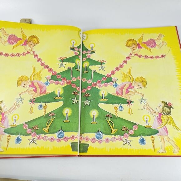 Vintage Big Golden Christmas Book 1955 LIBRARY BINDING Very Clean Crampton - Picture 13 of 16